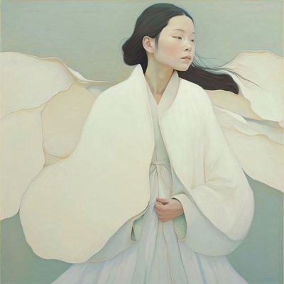 Japanilainen nainen yllään perinteinen Kimono, Custom Canvas Tulosteet tekijältä F. Abderrahim