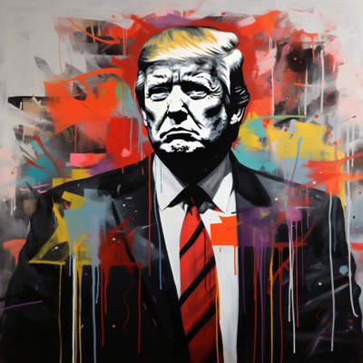 Donald Trump graffiti  katutaide piirustus, online, juliste tulostaa laatua tekijältä F. Abderrahim