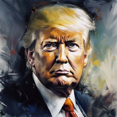 Donald Trump maalaus, suuri juliste taidetulosteita, moderni seinä sisustus ideoita tekijältä F. Abderrahim
