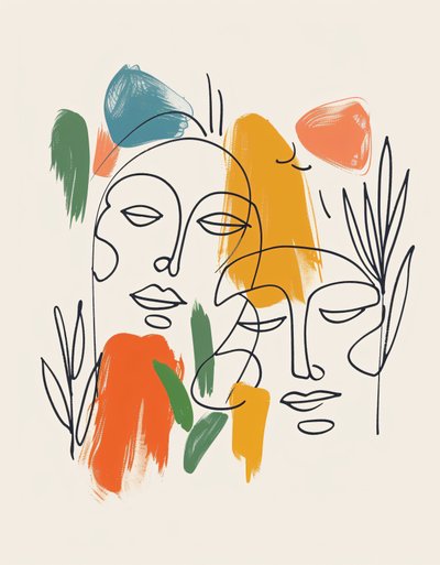 Minimalistinen boho Windring yksi viiva luonnos, Mid-Century Modern, seinäkoriste tulosteita tekijältä F. Abderrahim