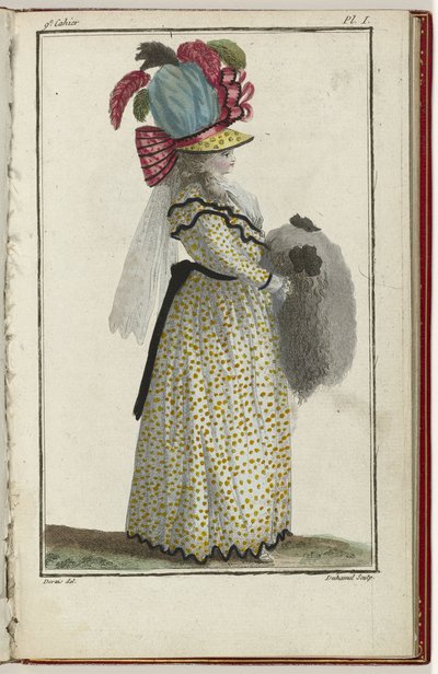 Cabinet des Modes tai Les Modes Nouvelles, 15. maaliskuuta 1786, pl. minä tekijältä A.B. Duhamel