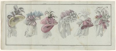 Magasin des Modes Nouvelles Françaises et Anglaises, 20. heinäkuuta 1787, 25. muistikirja, 2. vuosi, single pl. tekijältä A.B. Duhamel
