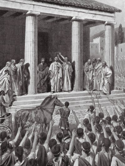 Themistokleen kunniaksi Sparta (litografia) tekijältä A.C. Weatherstone