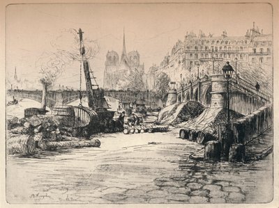 Notre Dame ja Quai de Bethune, 1915 tekijältä AR Kempken