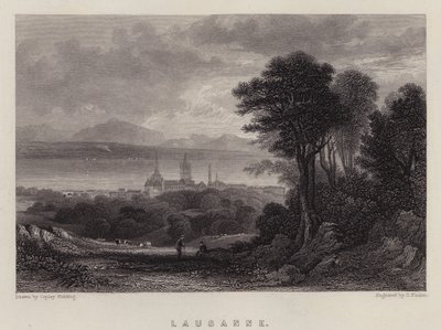 Lausanne (väri litho) tekijältä A.V. Copley (after) Fielding