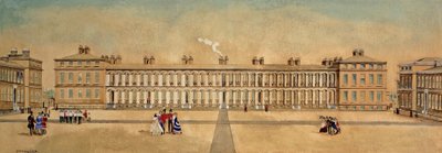 Royal Marines Barracks Woolwich, Kent Francis Streetin portilta katsottuna, 1855 tekijältä A. Arman