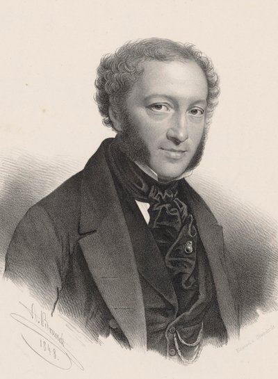 Pianistin ja säveltäjän Ignaz Moschelesin muotokuva 1794-1870 , tekijältä A. Brandt