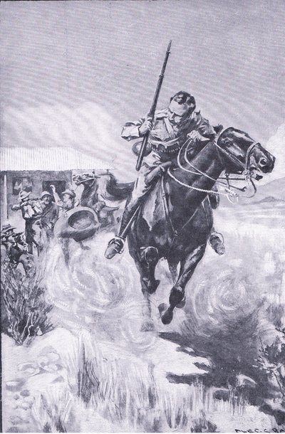 Escape of a Scout, Harmsworth Bros Limitedin julkaisemasta After Pretoria: The Guerilla War -sarjasta tekijältä A. C. Ball