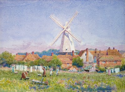 Women Hanging Washing, Cranbrook Mill, Kent tekijältä A. Foord Hughes