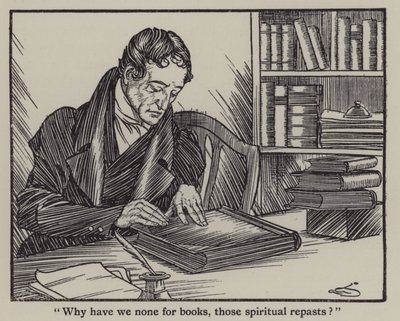 Kuvitus Charles Lambin teokseen The Essays of Elia (litho) tekijältä A. Garth Jones