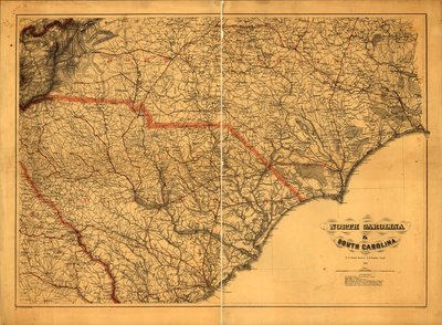 633 600. LC Civil War Maps (2. painos), 305a.4 Yleinen kartta. Kartan tekemisessä käytetyt auktoriteetit on lueteltu otsikon alla. Osavaltioiden nimet, rajat ja rautatiet on painettu punaisella päälle. Kuvaus peräisin julkaistusta bibliografiasta. Saatavan tekijältä A. Lindenkohl