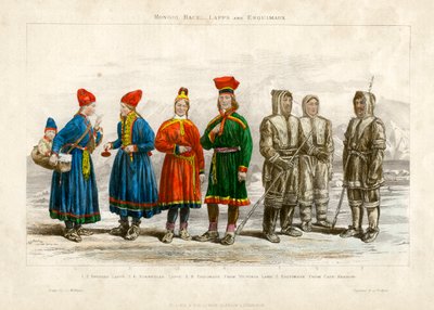 Mongolirotu, Lappit ja Esquimaux, 1800-luku. tekijältä A. Portier