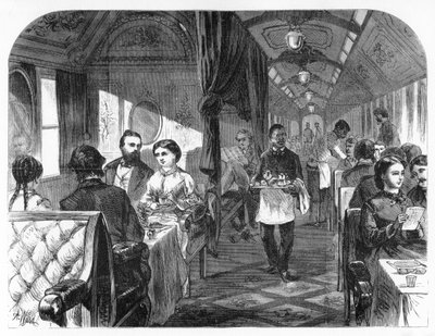 Palace Hotel Car, Union Pacific Railroad, c1870. tekijältä A. R. Ward