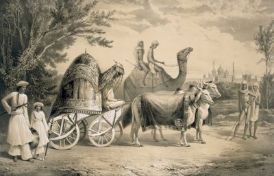 Harem Carriage of the King of Delhi, "Voyages in India", pub. kirjoittanut Smith, Elder und Co., 1858 tekijältä A. Soltykoff