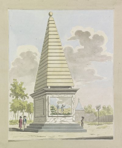 Koristus istutuksessa, 1795 Kymmenen lautasta Amsterdamin Alliantiefeestin koristeista vuonna 1795 (sarjan nimi) tekijältä A. Verkerk