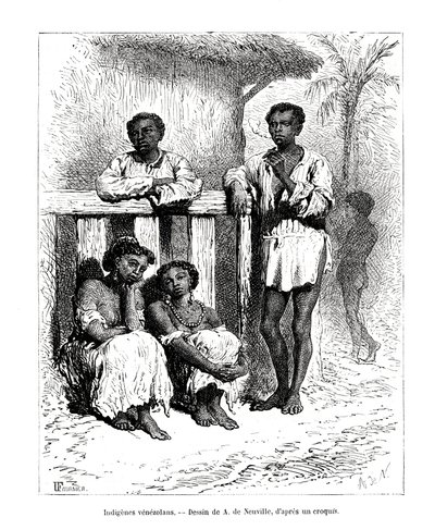 Alkuperäiskansat, Venezuela, 1800-luku tekijältä A. de Neuville