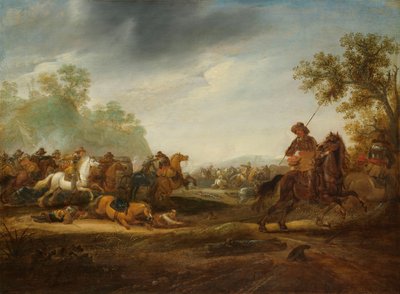 Ratsuväen taistelu tekijältä A. van Hoef (attributed to)