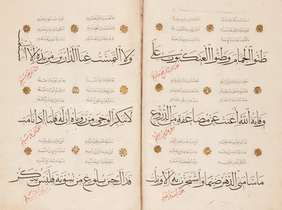 Sivu al-Busirin "Qasida al-Burdasta", 1395-6 tekijältä Abd Al Rahman bin Al Saigh