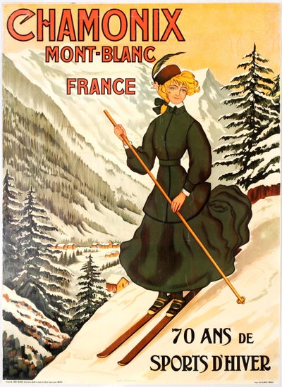 Chamonix Mont Blanc 70 vuotta talviurheilua. tekijältä Abel Faivre