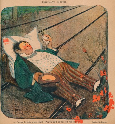 "Liikkuva itsemurha", 1899. tekijältä Abel Faivre