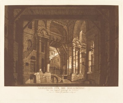 Schaubühnen vankila tekijältä Abel Schlicht possibly after Giuseppe Galli Bibiena