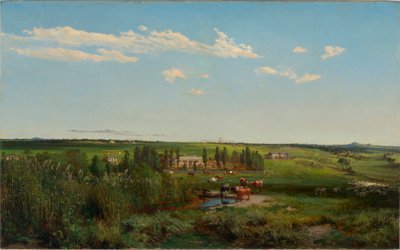 ""Le domaine de Mount Fyans en Australie"" (Mount Fyans homestead) Peinture de Louis Buvelot (1814-1888) - 1869 - Öljy kankaalle Koko 58,6x95,3 cm Australian kansallisgalleria, Canberra tekijältä Abraham Louis Buvelot