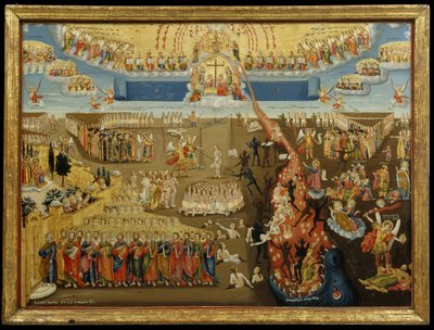Toinen tuleminen, 1794 (munan tempera ja kultalehti paneelissa) tekijältä Abraham Abraham