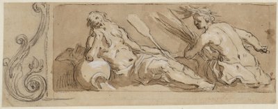 Jokijumala ja Ceres koristeellisessa kehyksessä tekijältä Abraham Bloemaert