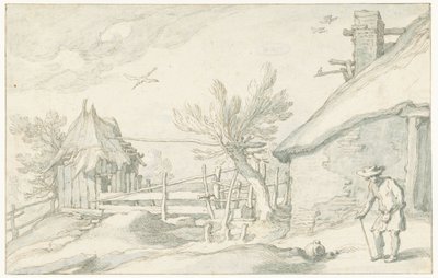 Piha maatilalla ja navetta tekijältä Abraham Bloemaert