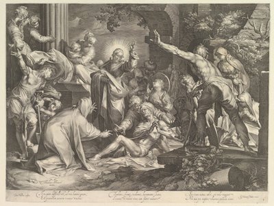 Lasaruksen herättäminen, n. 1600. tekijältä Abraham Bloemaert