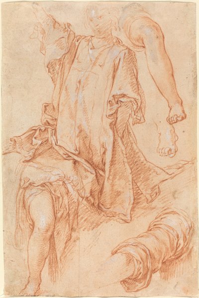 Jalkojen ja verhojen tutkimukset [recto] tekijältä Abraham Bloemaert