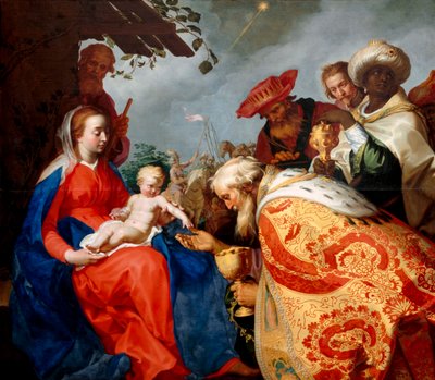 Maagien palvonta, 1624 tekijältä Abraham Bloemaert