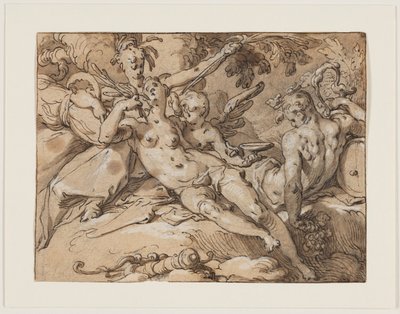 Venus ja Bacchus (Ilman Ceresta ja Bacchusta Venus Friisiisi) tekijältä Abraham Bloemaert