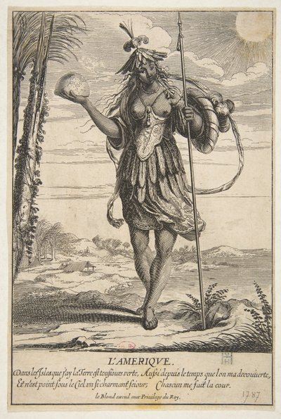 Amerikka LAmerique. tekijältä Abraham Bosse