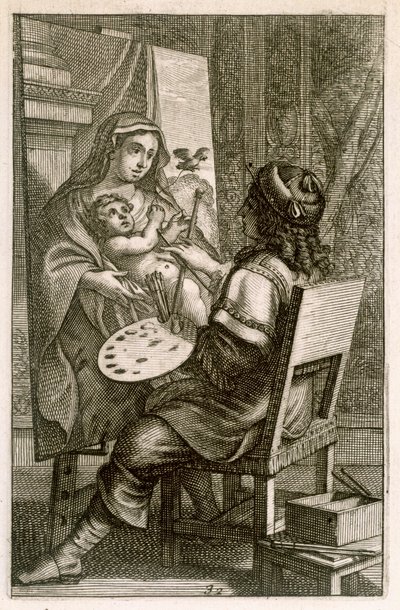 Artist at Work, "Recueil de Figures...", pub. Pariisi, 1737 tekijältä Abraham Bosse