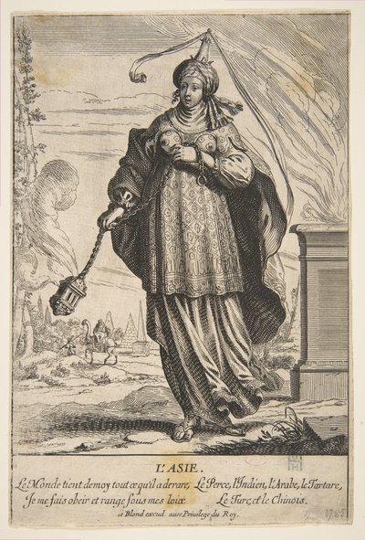 Aasia, 1600-luvun puoliväli. tekijältä Abraham Bosse