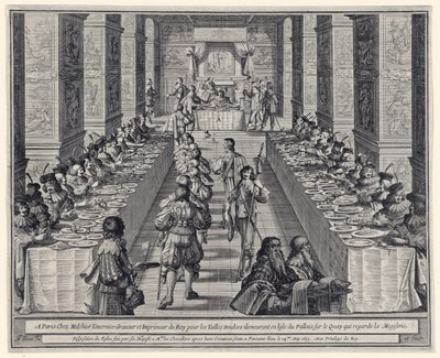Juhlajärjestelyt, Pyhän Hengen veljeskunta, pub. 1634 tekijältä Abraham Bosse