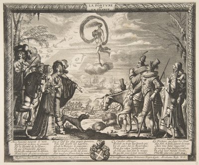 Onni suosii Ranskaa The Fortune of France, n. 1635-37. tekijältä Abraham Bosse