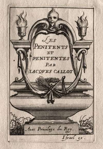 The Penitents: Frontispiece tekijältä Abraham Bosse