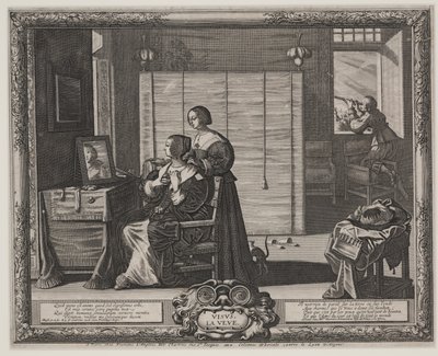 Näkymä (La Veue), n. 1635-38 (kaiverrus ja etsaus) tekijältä Abraham Bosse