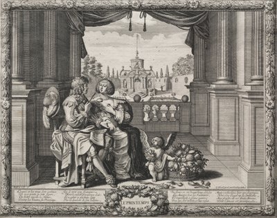 Neljä vuodenaikaa: Kevät, 1635. tekijältä Abraham Bosse