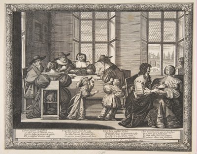 Avioliittosopimus, 1633. tekijältä Abraham Bosse