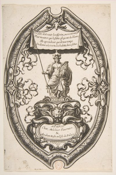 Hyve: Athena, 1637. tekijältä Abraham Bosse