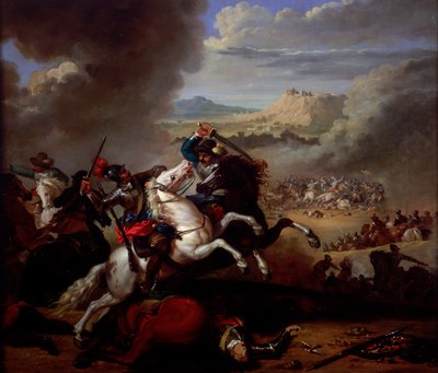 "Battle Piece", c1807-c1868. tekijältä Abraham Cooper