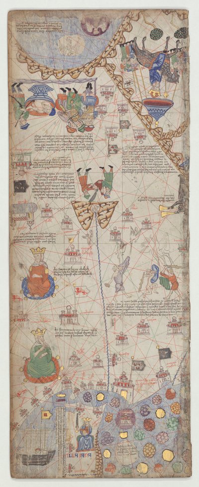 Katalonian atlas, arkki 11, 1375 tekijältä Abraham Cresques