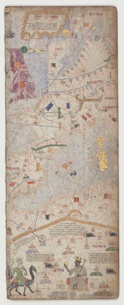 Katalonian atlas, arkki 6, 1375 tekijältä Abraham Cresques