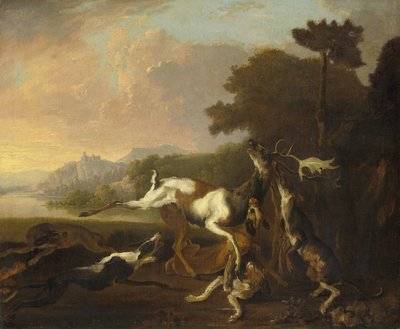 Hirvenmetsästys tekijältä Abraham Danielsz. Hondius