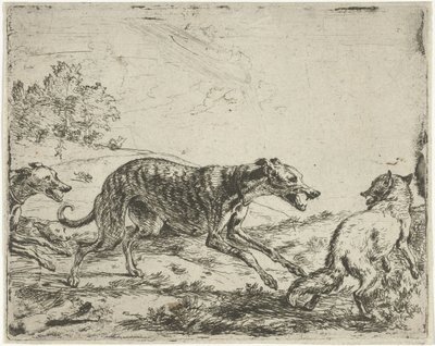 La guineu i els tres gossos finlandesos tekijältä Abraham Danielsz. Hondius