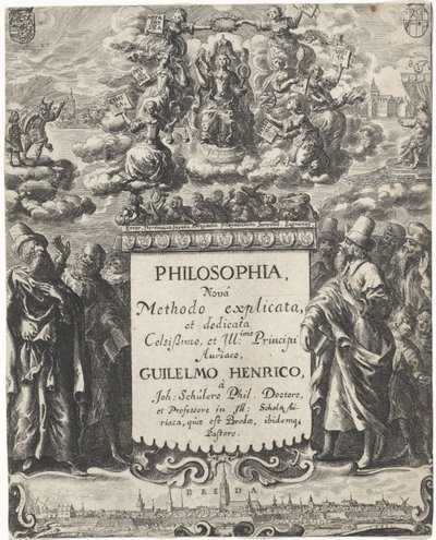 Filosofian allegoria Nimisivu: Schuler, Johannes. Filosofi (...), 1663 tekijältä Abraham Dircksz. Santvoort
