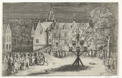 Kokko prinsessa Maria Henriettan vierailulla prinssi Willem III:n kanssa Bredaan, 1653 tekijältä Abraham Dircksz. Santvoort